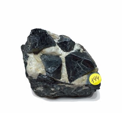 null Trois minéraux américains : rare FRANKLINITE (7 cm) en cristaux jusqu'à 3 cm...