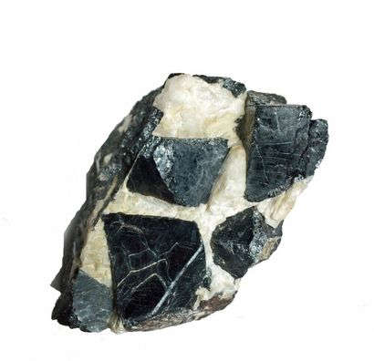 null Trois minéraux américains : rare FRANKLINITE (7 cm) en cristaux jusqu'à 3 cm...