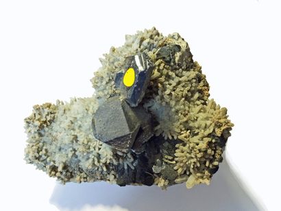 null Lot de deux jolis sulfures : bloc de BLENDE cristallisée de Joplin, Missouri,...