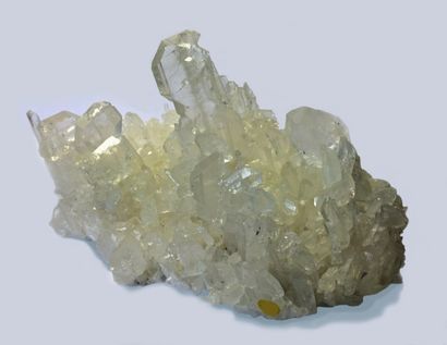 null Elégante plaque (17 x 12 x 9 cm) de QUARTZ peignes à âme translucides du Waziristan...