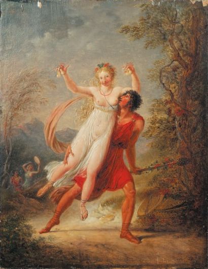 VALLIN Jacques Antoine (Attribué à) (1760 -1831) Jeune danseuse aux castagnettes...