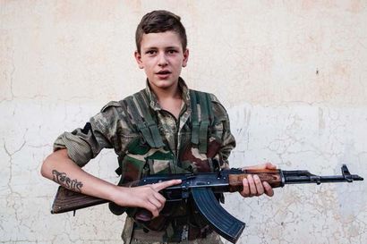 Yann Renoult (né en 1985) Combattant du Syriac Army Coucil (MFS), Gharduka, Syrie,...