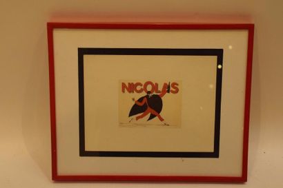 null [OENOLOGIE - NICOLAS ] 

Nicolas (1950) d'après Georges LEPAPE

Gravure en couleur.

Signée...