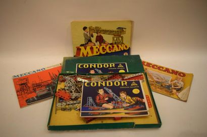 null MECCANO : boite CONDOR construction métallique avec catalogues MECCANO