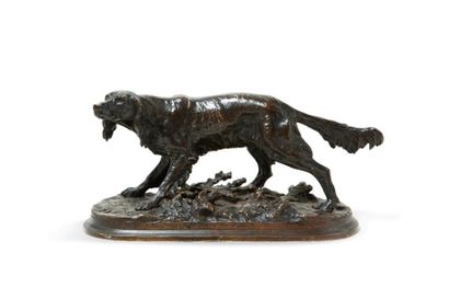 MENE Pierre Jules, 1810-1879 Chien épagneul anglais (Médor)
Bronze à patine brun...
