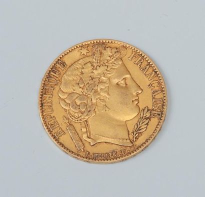 null 1 pièce or 20 francs Cérès IIème République (1851 A)

A l'avers, une tête de...