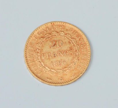 null 1 pièce or 20 francs Génie (1890 A)

A l'avers, Génie de la République debout...