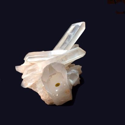 null Joli QUARTZ hyalin de Madagascar, cristal principal biterminé (14 cm) : 15 x...