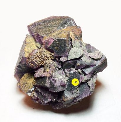 null FLUORINE mauve irisée en cubes (jusqu'à 6 cm), dimension : 14 cm