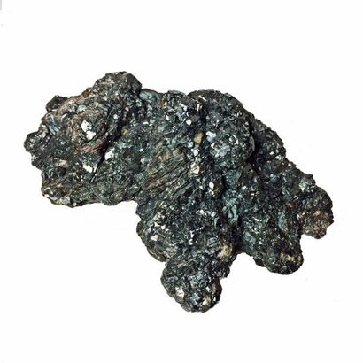 null Trois minéraux français : BARYTE mamelonnée en pompons (21 cm) et BLENDE cristallisée...
