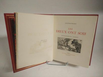 null [FRANCE Anatole]. 

Les Dieux ont soif Paris, Le Livre contemporain, 1925. In-4,...