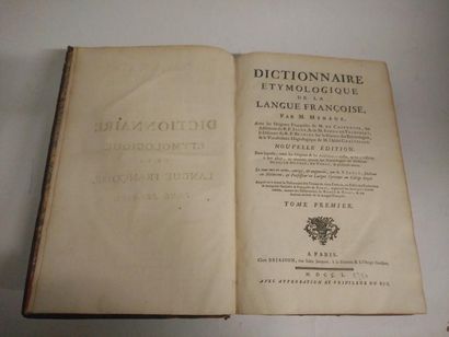 null [DICTIONNAIRE]

MÉNAGE (Gilles). Dictionnaire étymologique de la langue françoise....