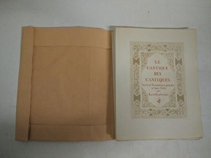 null [COURBOULEIX Léon]

LE CANTIQUE DES CANTIQUES

Un volume, in-folio, en feuilles...
