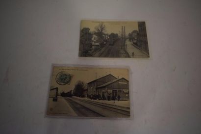 null [ Cartes postales ] [ Chemin de fer ] 

Ensemble de deux cartes postales :

Colombes...