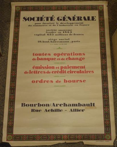null [ Affiche ] [ Société Générale ]

SOCIETE GENERALE
Rare affiche locale : rue...