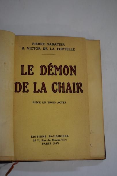 null [Pierre SABATIER et Victor de la FORTELLE]

Le démon de la Chair, Editions de...