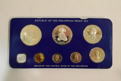 null Série Proof 8 monnaies 1976 Franklin Mint (Philippines) dans un coffret : 

-...