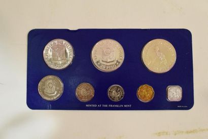 null Série Proof 8 monnaies 1976 Franklin Mint (Philippines) dans un coffret : 

-...