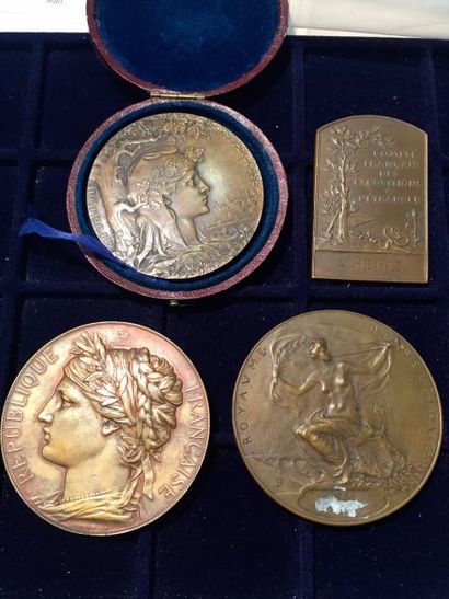 null [EXPOSITIONS UNIVERSELLES]

Lot de quatre médailles en bronze

commémorant les...