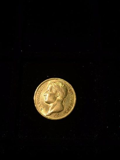 null 40 francs en or " Napoléon tête nue - F541 " ( 1 x 1811 A ). Poids : 12,9 g