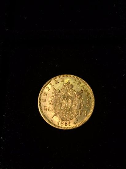 null 1 pièce 20 francs or Napoléon III tête laurée- Empire français (1861 A)- TTB



Avers

Profil...