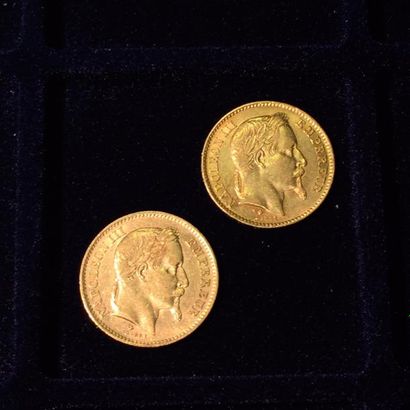 null 2 pièces en or 20 Fr " Napoléon tête laurée " ( 1 x 1866 BB - 1 x 1868 A )