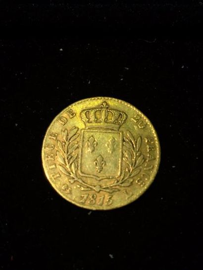 null 20 francs en or " Louis XVIII Buste habillé - F517 " ( 1 x 1815 L ). Poids :...