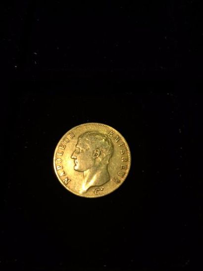 null 20 francs en or " Napoléon tête nue - F512 " ( 1 x AN 13 A ). Poids : 6,4 g