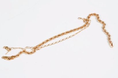 null Lot composé d'un collier et un bracelet en or jaune 18K(750).

Poids : 13 g...
