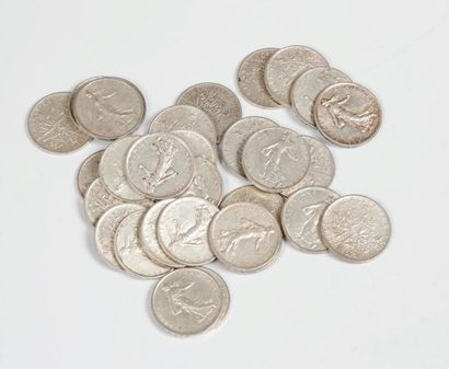31 pièces de 5 Francs en argent