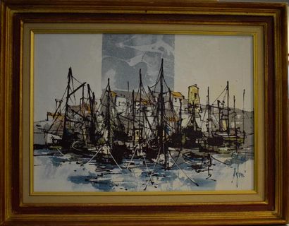 null DUFOUR Bernard (1922-2016)

Antibes, Août 1982, 

acrylique sur toile signée...