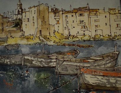 null DUFOUR Bernard (1922-2016)

Port à Saint Tropez, 

peinture sur toile signée...