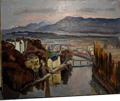 null EGGER Ernst (1874-1973) [ Ecole Suisse ]

" Paysage au Salève " 

huile sur...