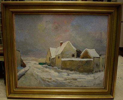 null GUYOT Georges Lucien (1885-1973)

Maisons sous la neige

huile sur toile signée...
