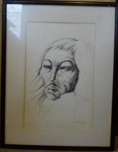 null LAUTHE (XXe siècle)

Portrait, 1969

Encre sur papier, signé en bas à droite,

48,5x31,5...