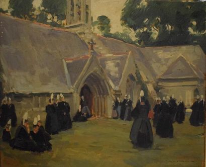 null MENARDEAU Maurice (1897-1977)

soirtie d'église en Bretagne 

huile sur panneau...