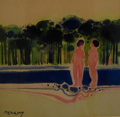 null MENGUY Frédéric (1927-2007)

deux nus au bord de l'étang

aquarelle signée en...