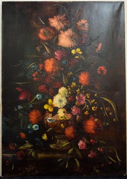 BIZET R.J. (XXème siècle)

Fleurs 

huile...