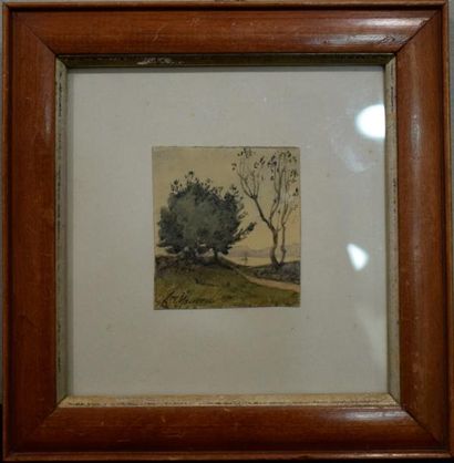 null MOUREN Henry Laurent (1844-1926)
Arbres
Aquarelle
6 x 5.5 cm