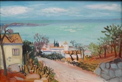 null NEUQUELMAN Lucien, 1909-1988, 

Ville au bord de mer

Huile sur toile, signée...