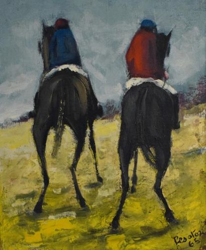 null PESATORI Elie (1923-2000) 

Les jockeys, 65

Huile sur toile signée et datée...