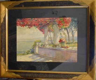 null ROSENSTOCK Isidore (1880-1956)

La pergola fleurie

Aquarelle (piqures), signée...