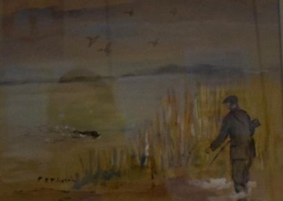 null THORAIN Pierre Emile (1904-1983)

Chasseur au bord de l'étang

Gouache sur papier...