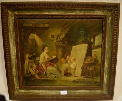 FRAGONARD Jean-Honoré 1732-1806 (suite de) 
La bouillie
Huile sur toile 38 x 45.5...