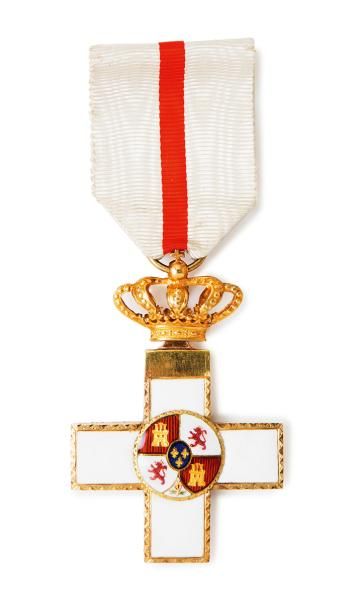 Espagne 
Ordre du Mérite Militaire, fondé en 1864, médaille en or et émail de 4e...