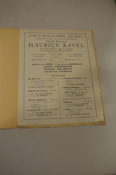 null [RAVEL Maurice] [FESTIVAL]

Brochure du Festival Maurice Ravel du 24 août 1930...