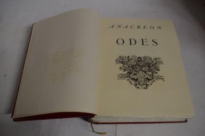 null [ANACRÉON]. 

Odes. Traduites en Français par Remy Belleau. Paris, Henri Javal,...