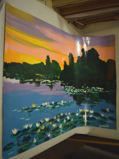 null CLAERBOUT Christian (né en 1947)

Coucher de soleil sur l'étang

Peinture sur...