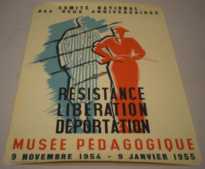 null FERRARI R (XXème) d'après 2 affiches 

" comité national des deux anniversaires...