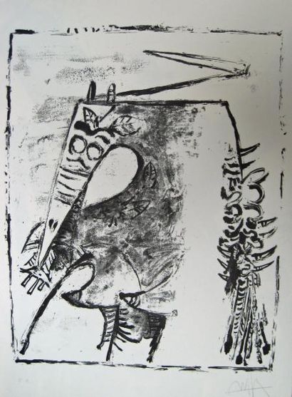 null LAM Wilfredo (1902-1982)
Lithographie signée en bas à droite, justifiée EA,
76...